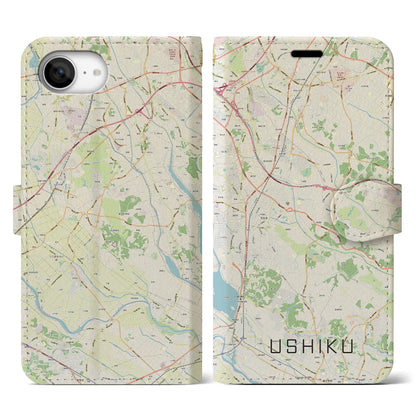 【牛久（茨城県）】地図柄iPhoneケース（手帳タイプ）