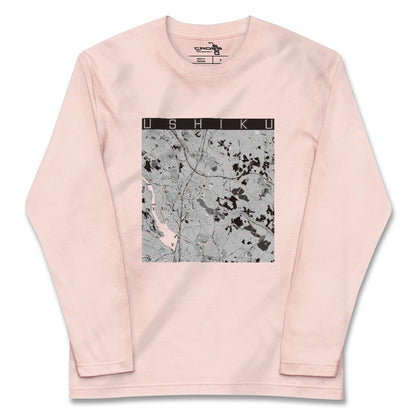 【牛久（茨城県）】地図柄ロングスリーブTシャツ
