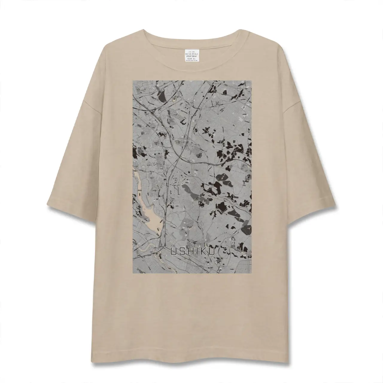 【牛久（茨城県）】地図柄ビッグシルエットTシャツ