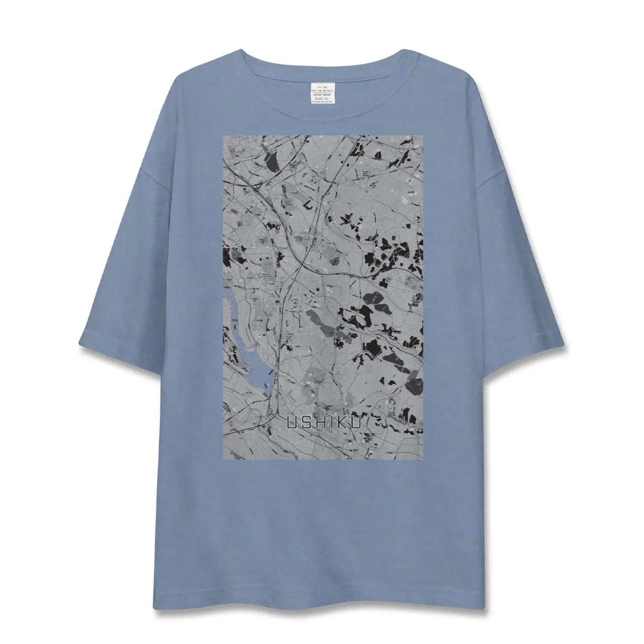 【牛久（茨城県）】地図柄ビッグシルエットTシャツ