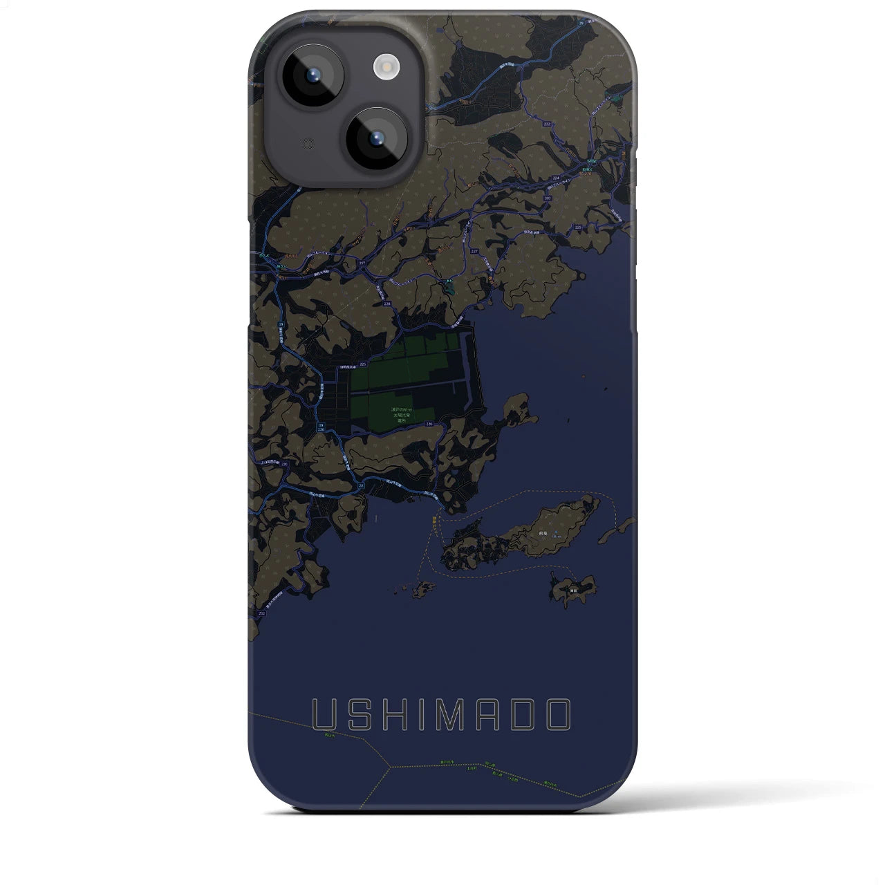 【牛窓（岡山県）】地図柄iPhoneケース（バックカバータイプ）