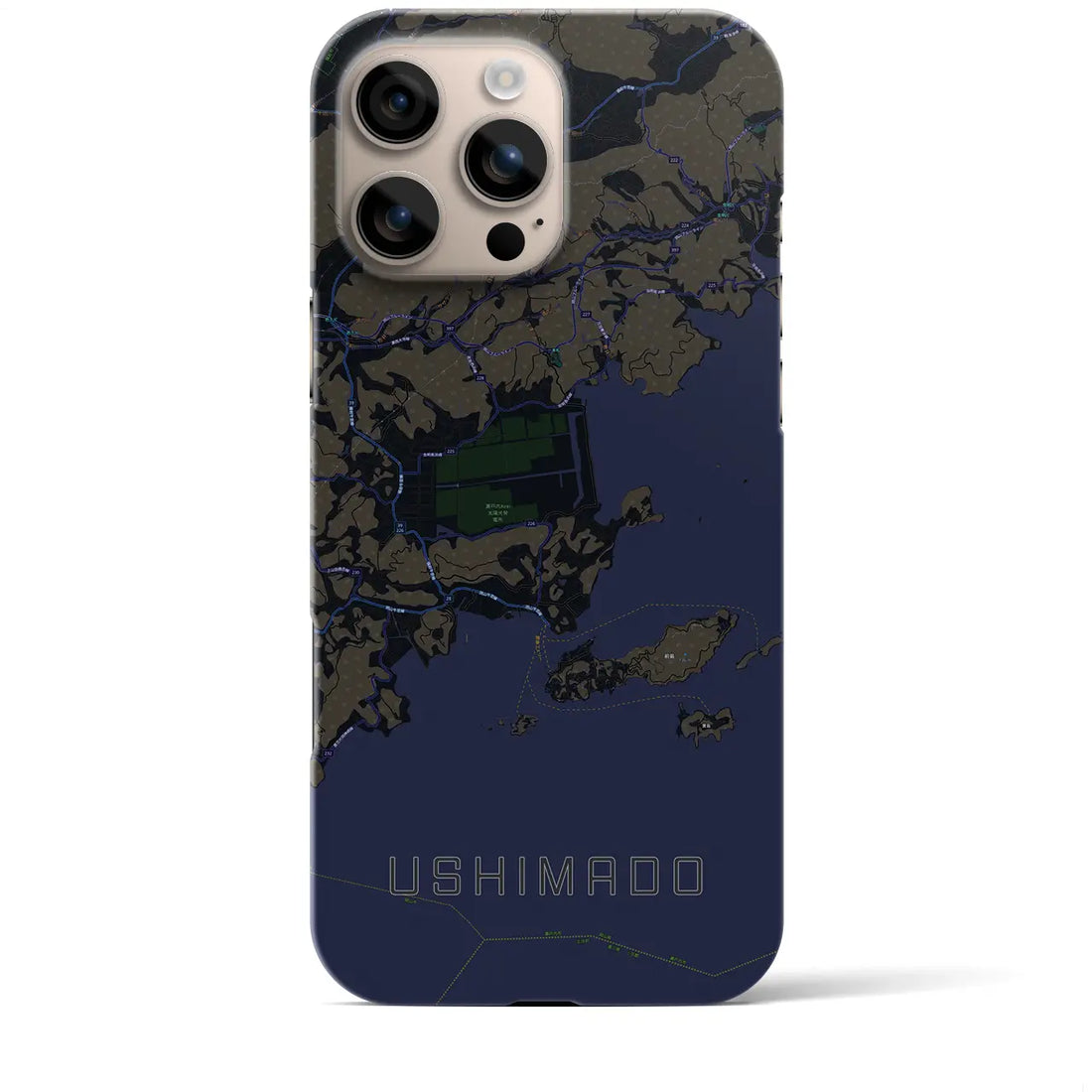 【牛窓(岡山県)】地図柄iPhoneケース(バックカバータイプ)