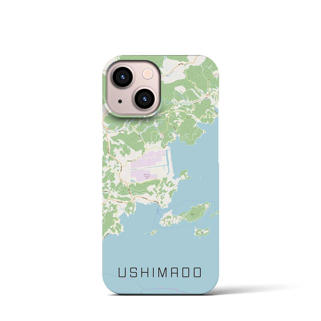 【牛窓（岡山県）】地図柄iPhoneケース（バックカバータイプ）