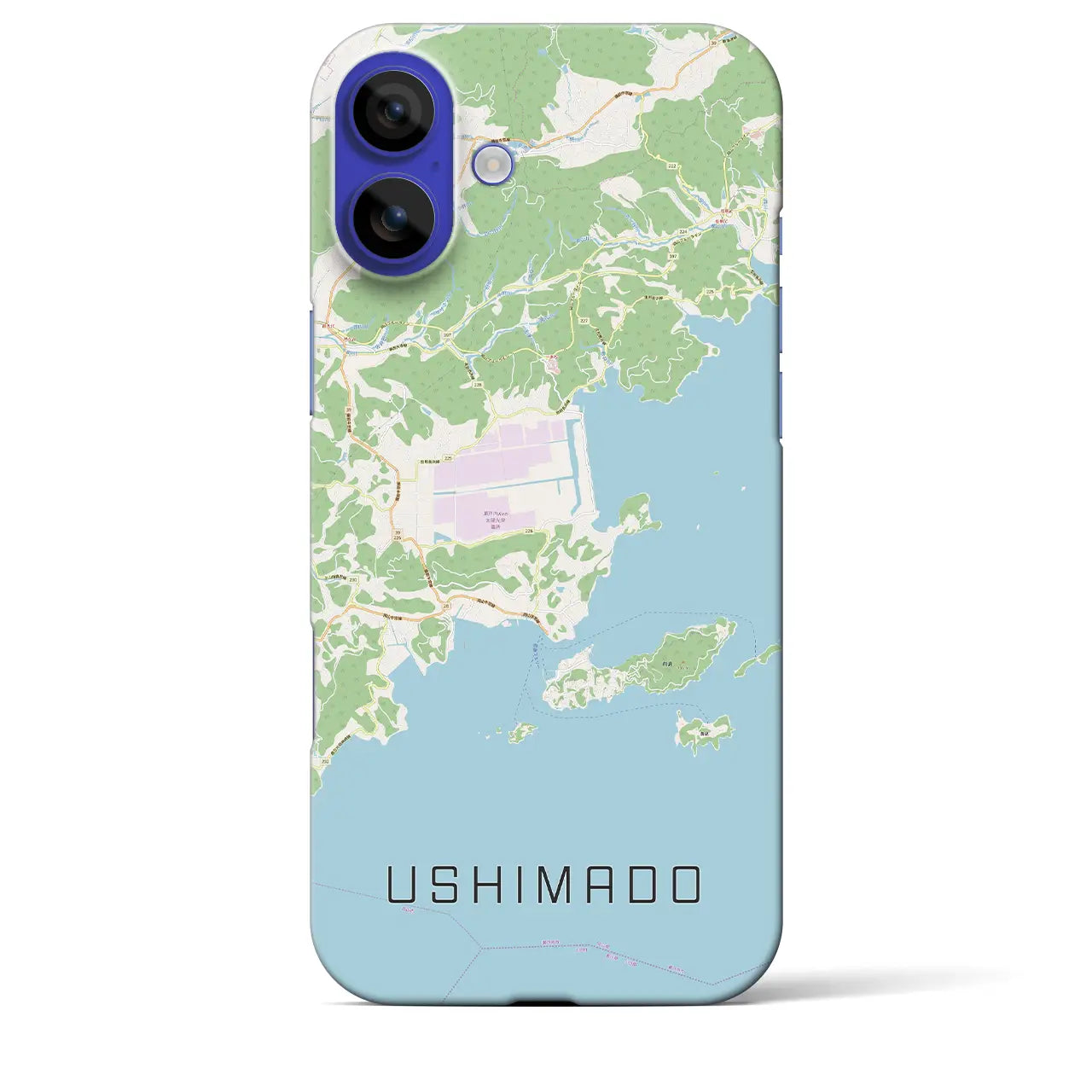 【牛窓（岡山県）】地図柄iPhoneケース（バックカバータイプ）