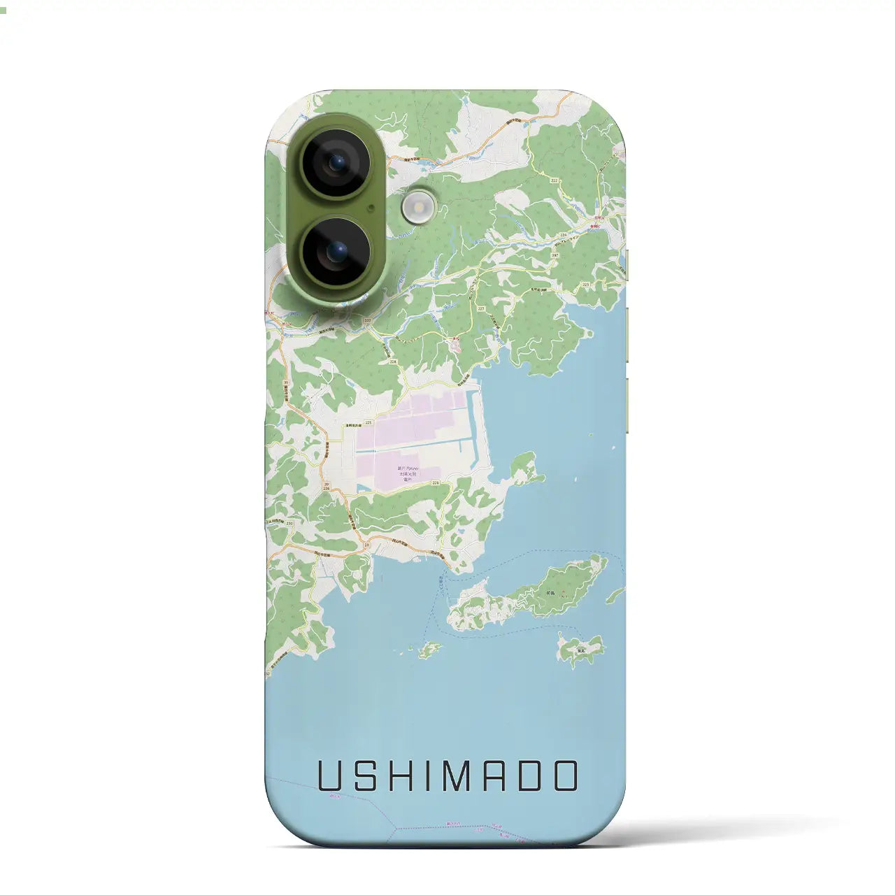 【牛窓（岡山県）】地図柄iPhoneケース（バックカバータイプ）