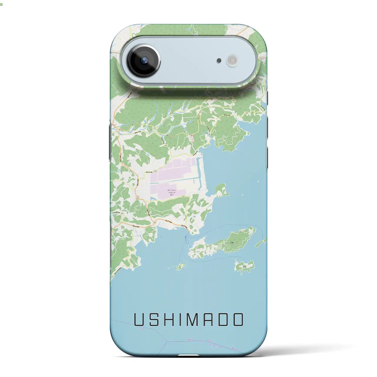 【牛窓（岡山県）】地図柄iPhoneケース（バックカバータイプ）