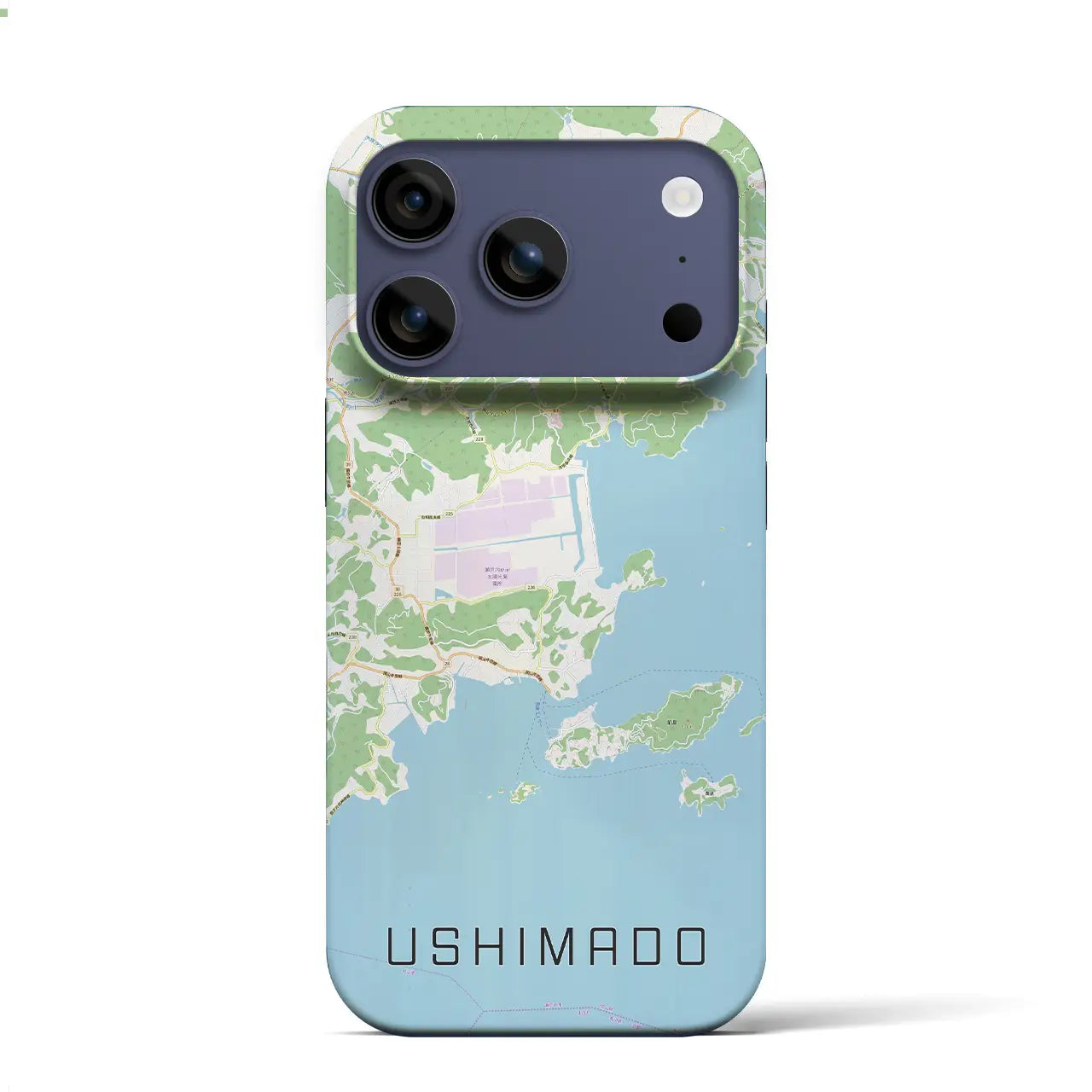 【牛窓（岡山県）】地図柄iPhoneケース（バックカバータイプ）