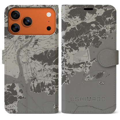 【牛窓（岡山県）】地図柄iPhoneケース（手帳タイプ）