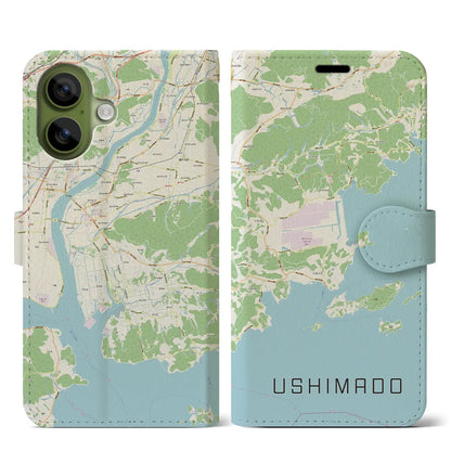 【牛窓（岡山県）】地図柄iPhoneケース（手帳タイプ）