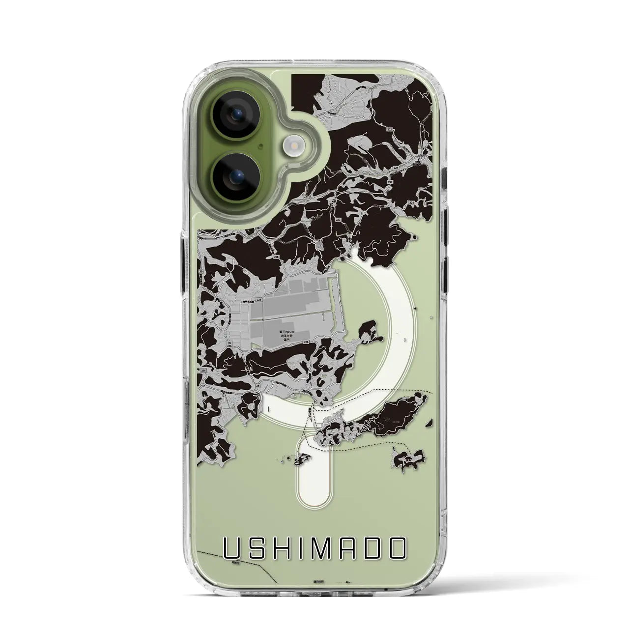 【牛窓（岡山県）】地図柄iPhoneケース（MagSafeタイプ）