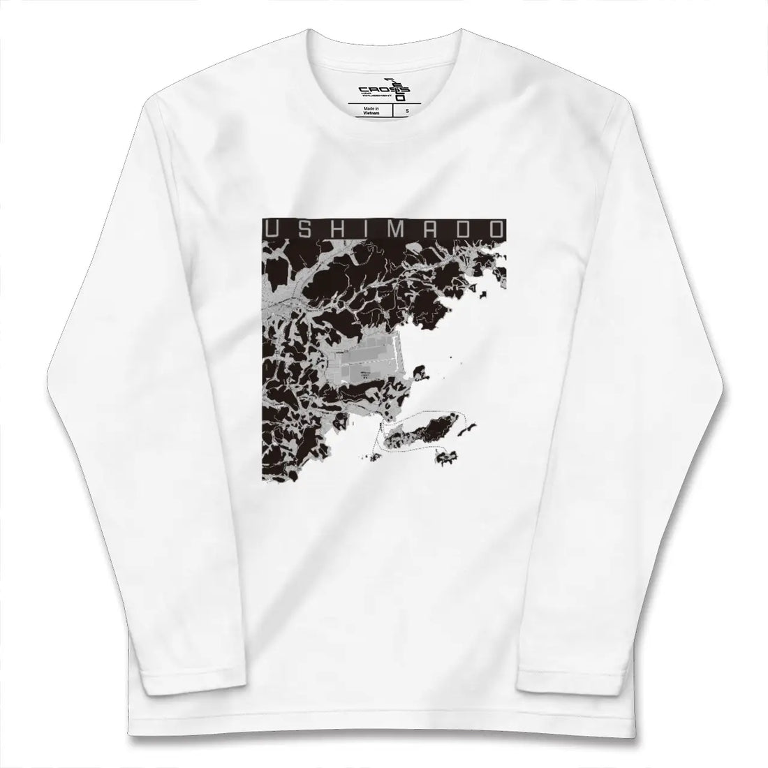 【牛窓(岡山県)】地図柄ロングスリーブTシャツ