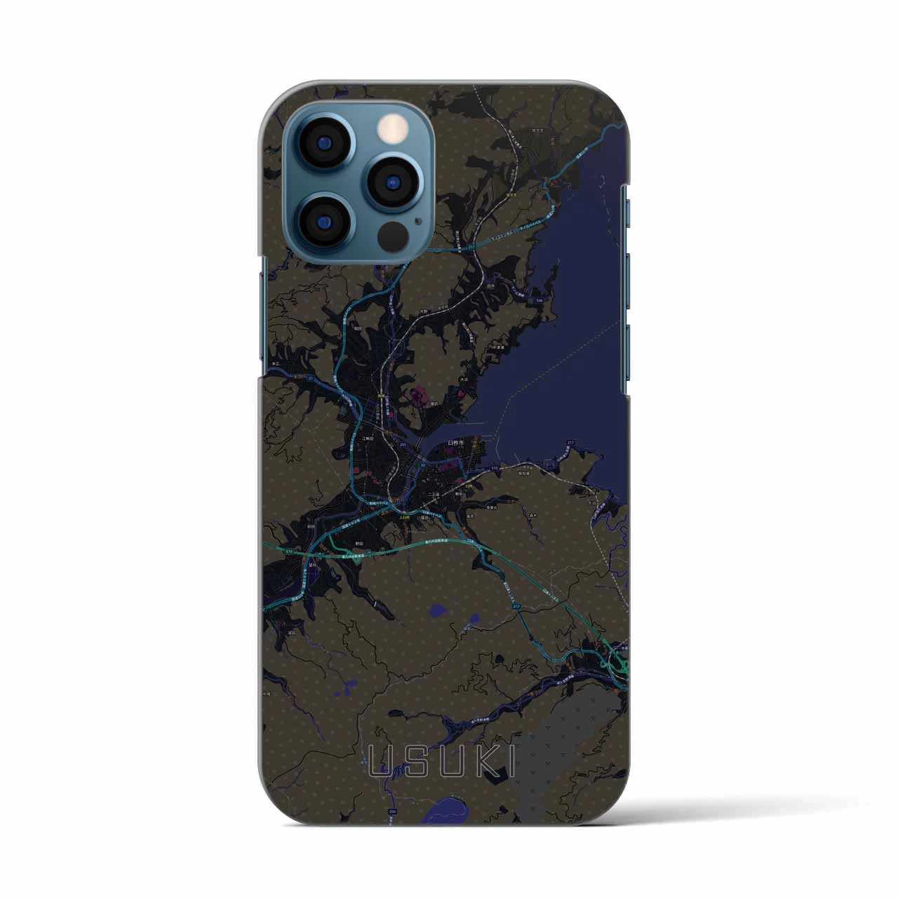 【臼杵（大分県）】地図柄iPhoneケース（バックカバータイプ）