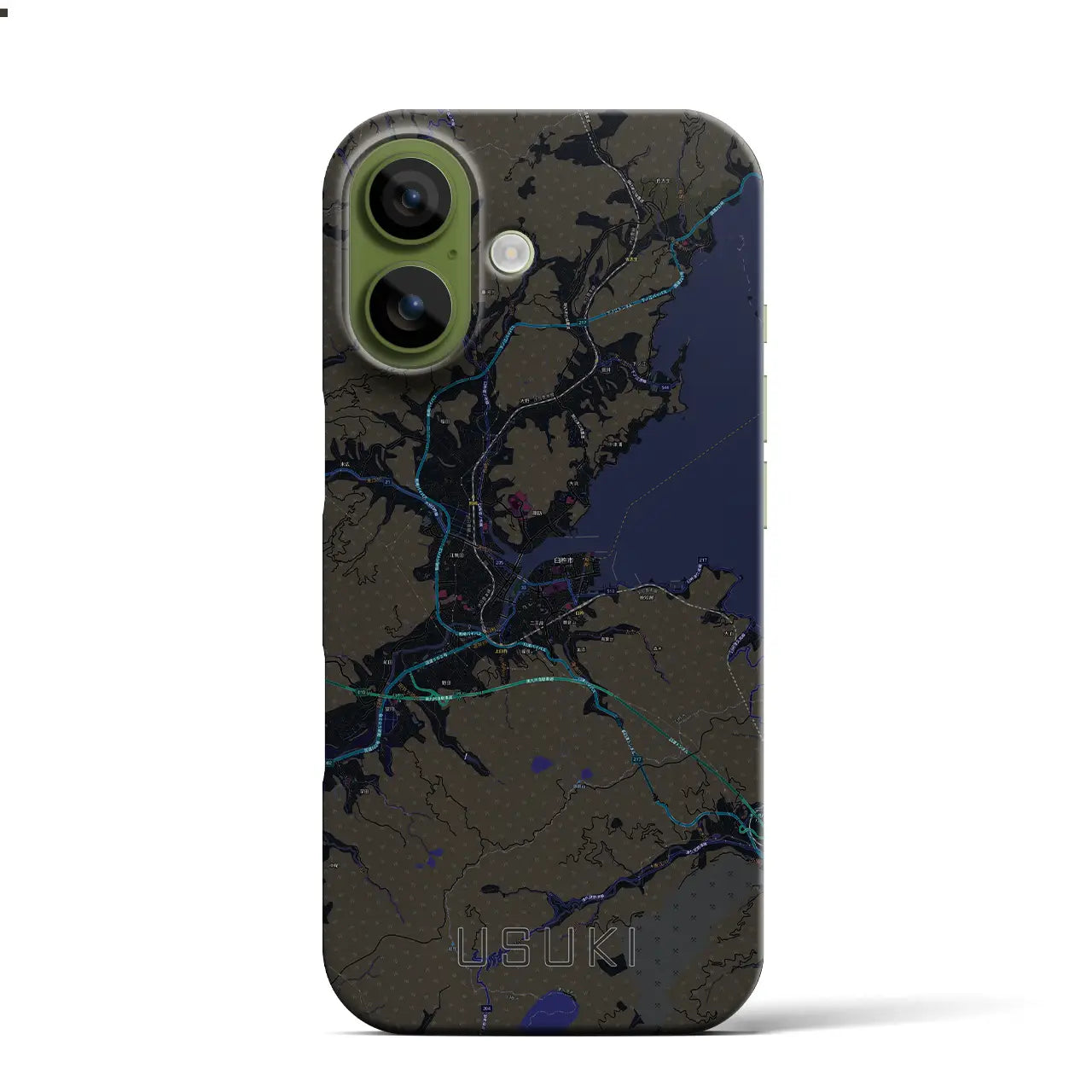 【臼杵（大分県）】地図柄iPhoneケース（バックカバータイプ）