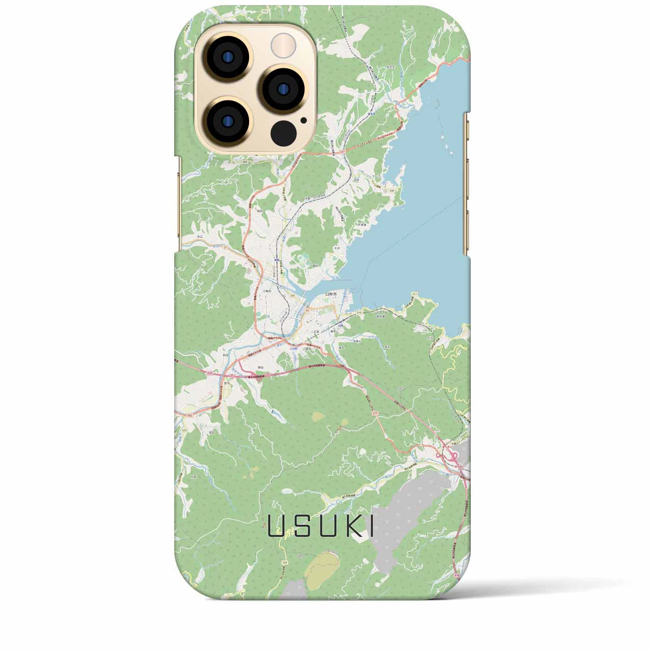 【臼杵（大分県）】地図柄iPhoneケース（バックカバータイプ）