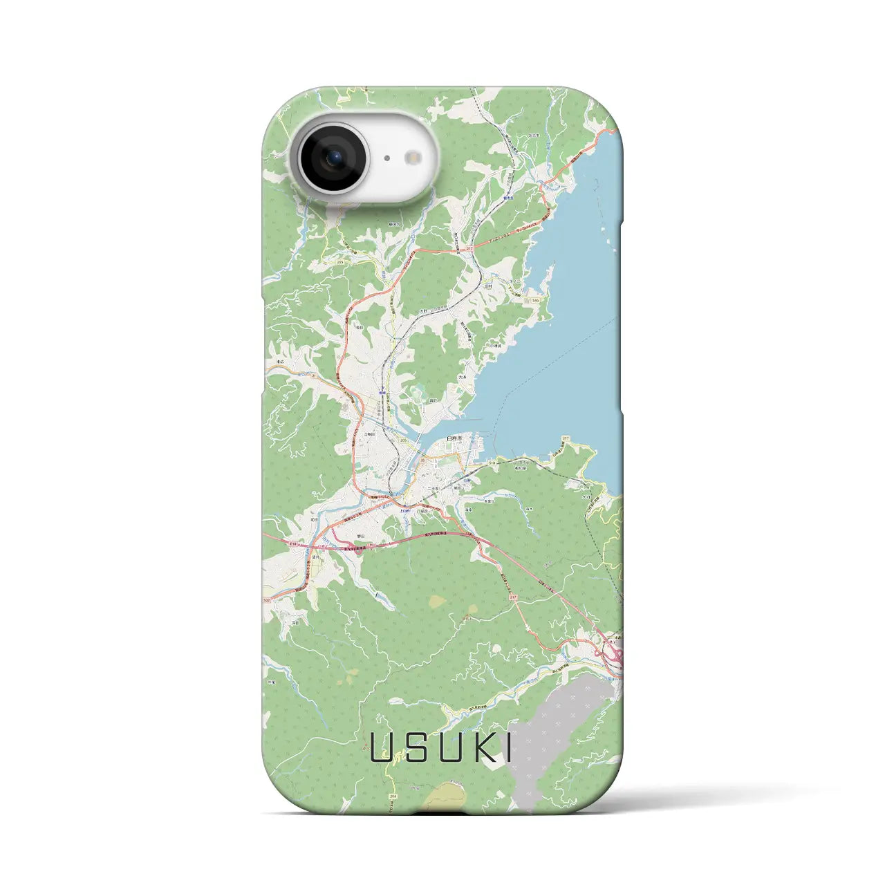 【臼杵（大分県）】地図柄iPhoneケース（バックカバータイプ）