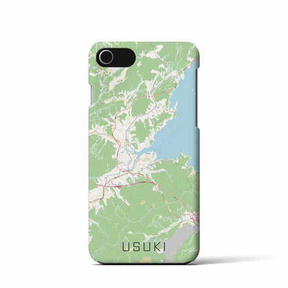 【臼杵（大分県）】地図柄iPhoneケース（バックカバータイプ）