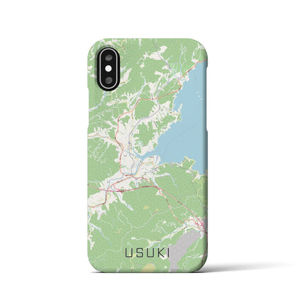 【臼杵（大分県）】地図柄iPhoneケース（バックカバータイプ）