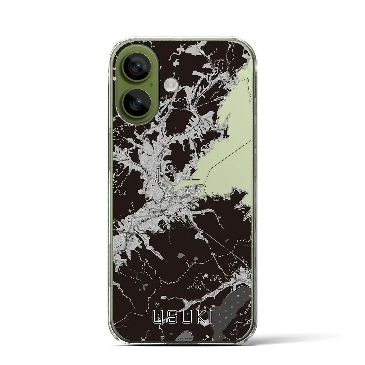 【臼杵（大分県）】地図柄iPhoneケース（クリアタイプ）