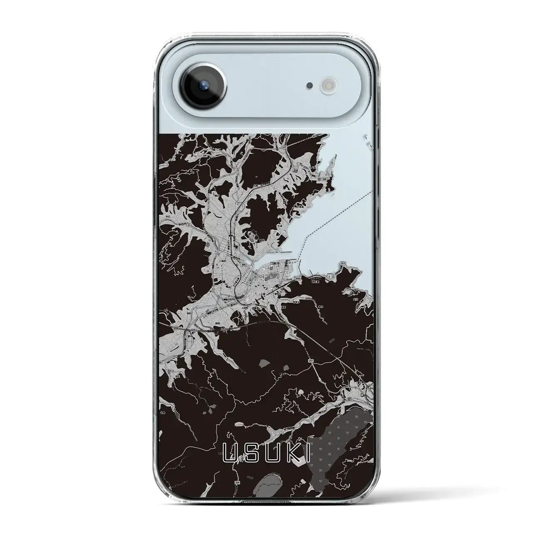 【臼杵(大分県)】地図柄iPhoneケース(クリアタイプ)モノトーン・iPhone 17 Pro Max 用