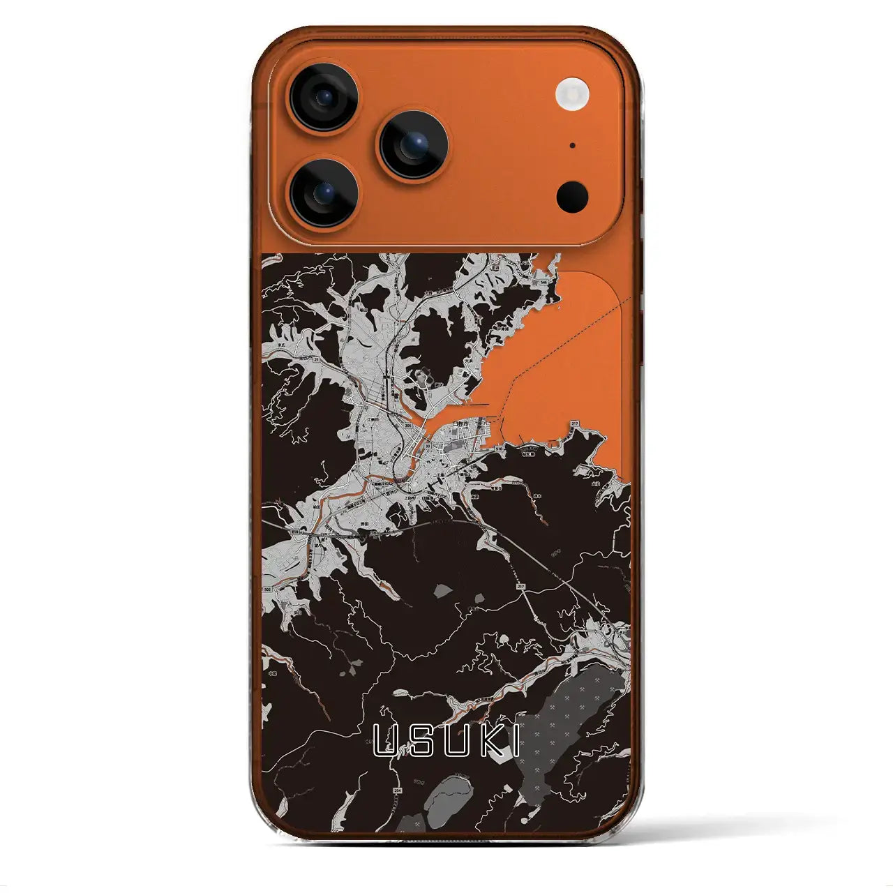 【臼杵（大分県）】地図柄iPhoneケース（クリアタイプ）