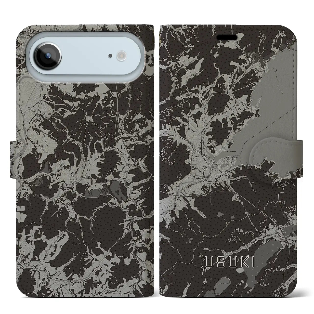 【臼杵（大分県）】地図柄iPhoneケース（手帳タイプ）