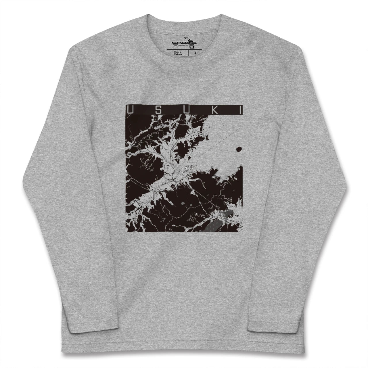 【臼杵（大分県）】地図柄ロングスリーブTシャツ