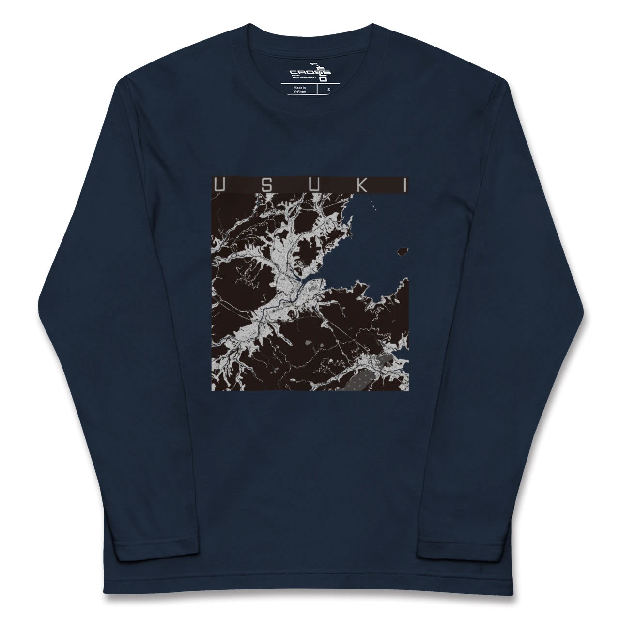 【臼杵（大分県）】地図柄ロングスリーブTシャツ