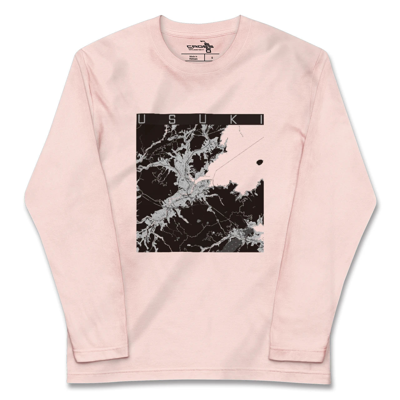 【臼杵（大分県）】地図柄ロングスリーブTシャツ