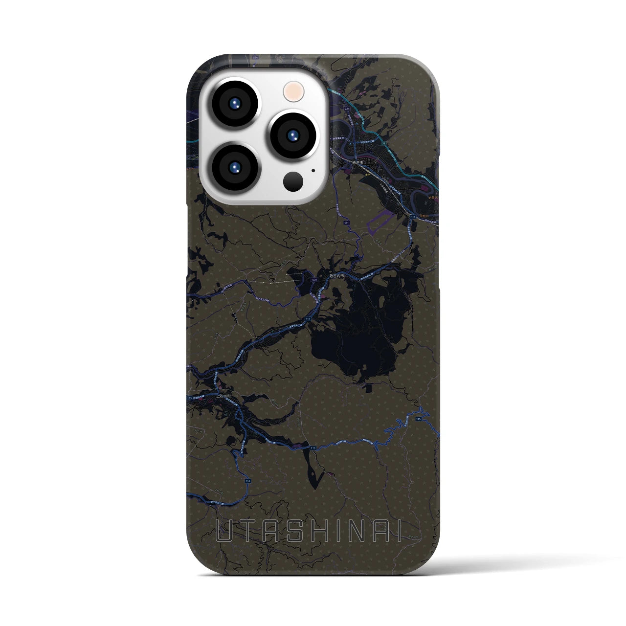 【歌志内（北海道）】地図柄iPhoneケース（バックカバータイプ）