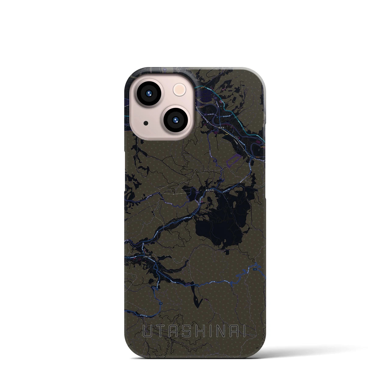【歌志内（北海道）】地図柄iPhoneケース（バックカバータイプ）
