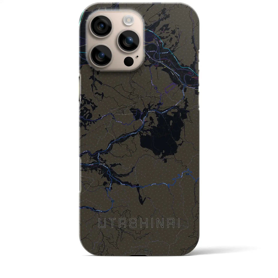 【歌志内（北海道）】地図柄iPhoneケース（バックカバータイプ）