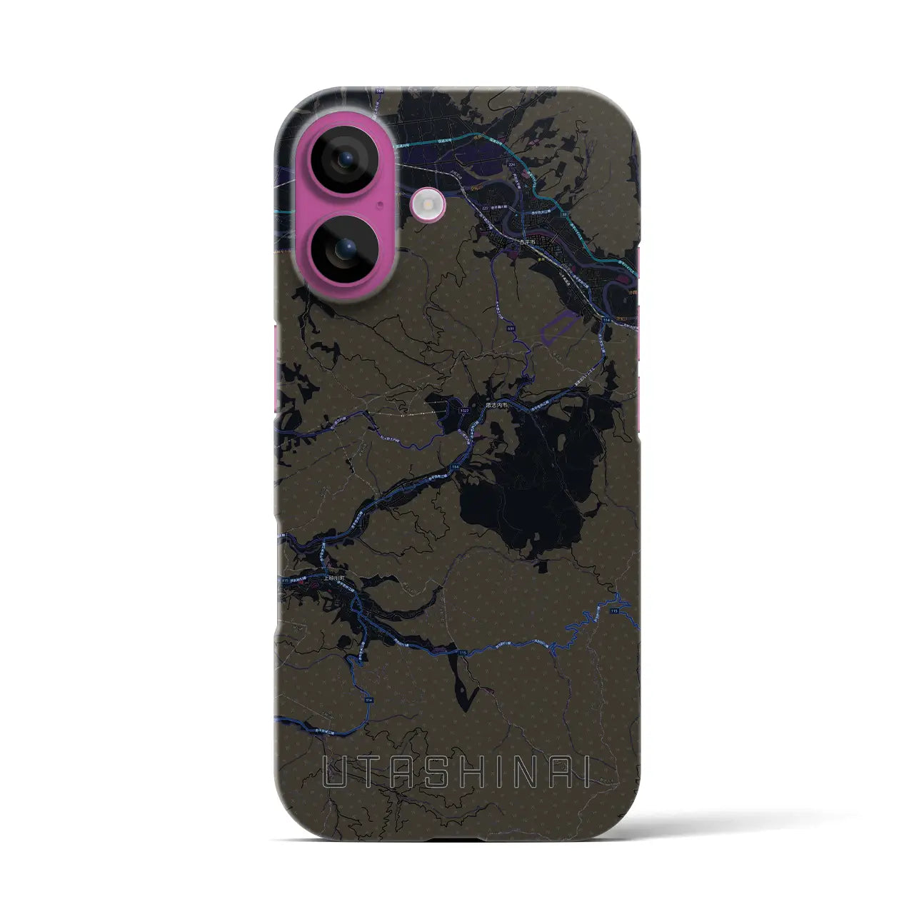 【歌志内（北海道）】地図柄iPhoneケース（バックカバータイプ）