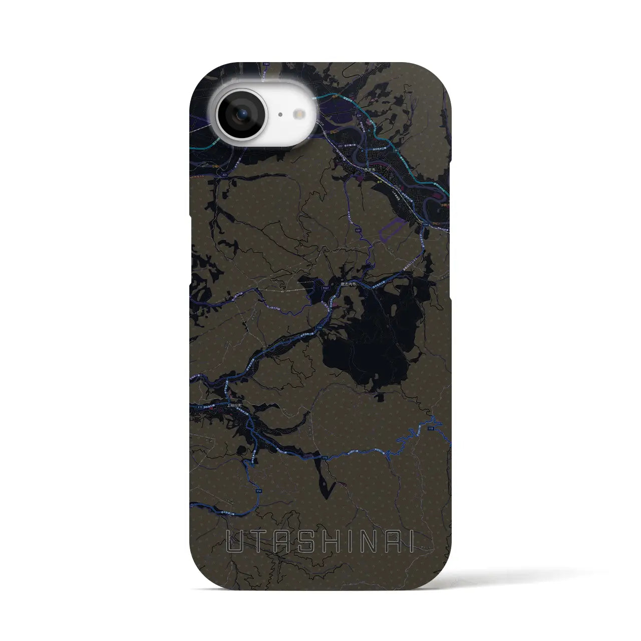 【歌志内（北海道）】地図柄iPhoneケース（バックカバータイプ）