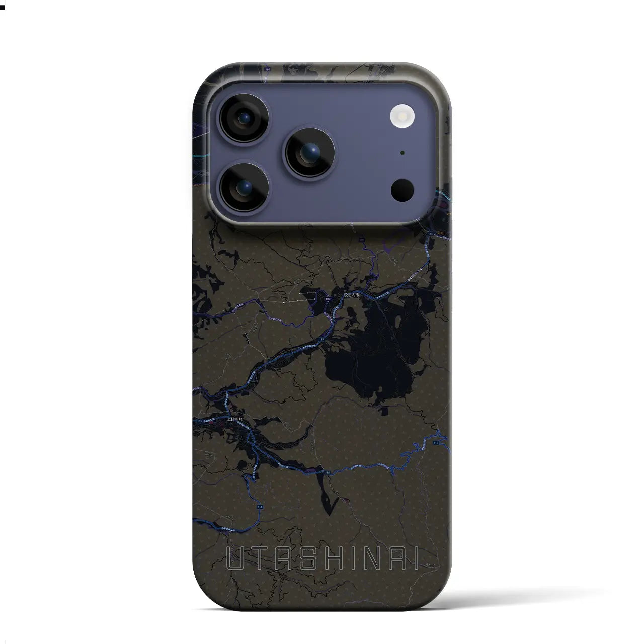 【歌志内（北海道）】地図柄iPhoneケース（バックカバータイプ）
