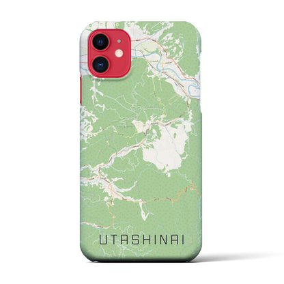 【歌志内（北海道）】地図柄iPhoneケース（バックカバータイプ）