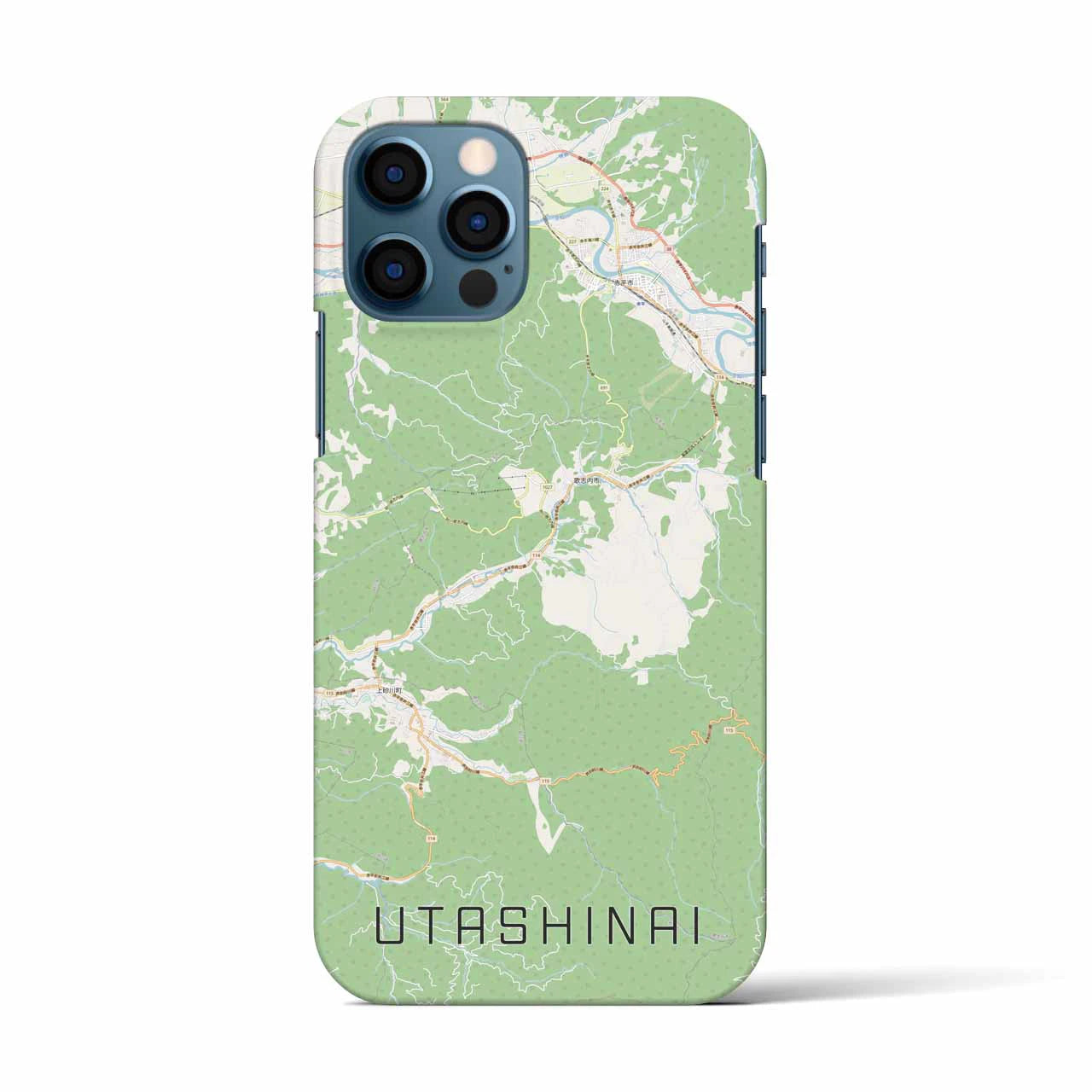 【歌志内（北海道）】地図柄iPhoneケース（バックカバータイプ）