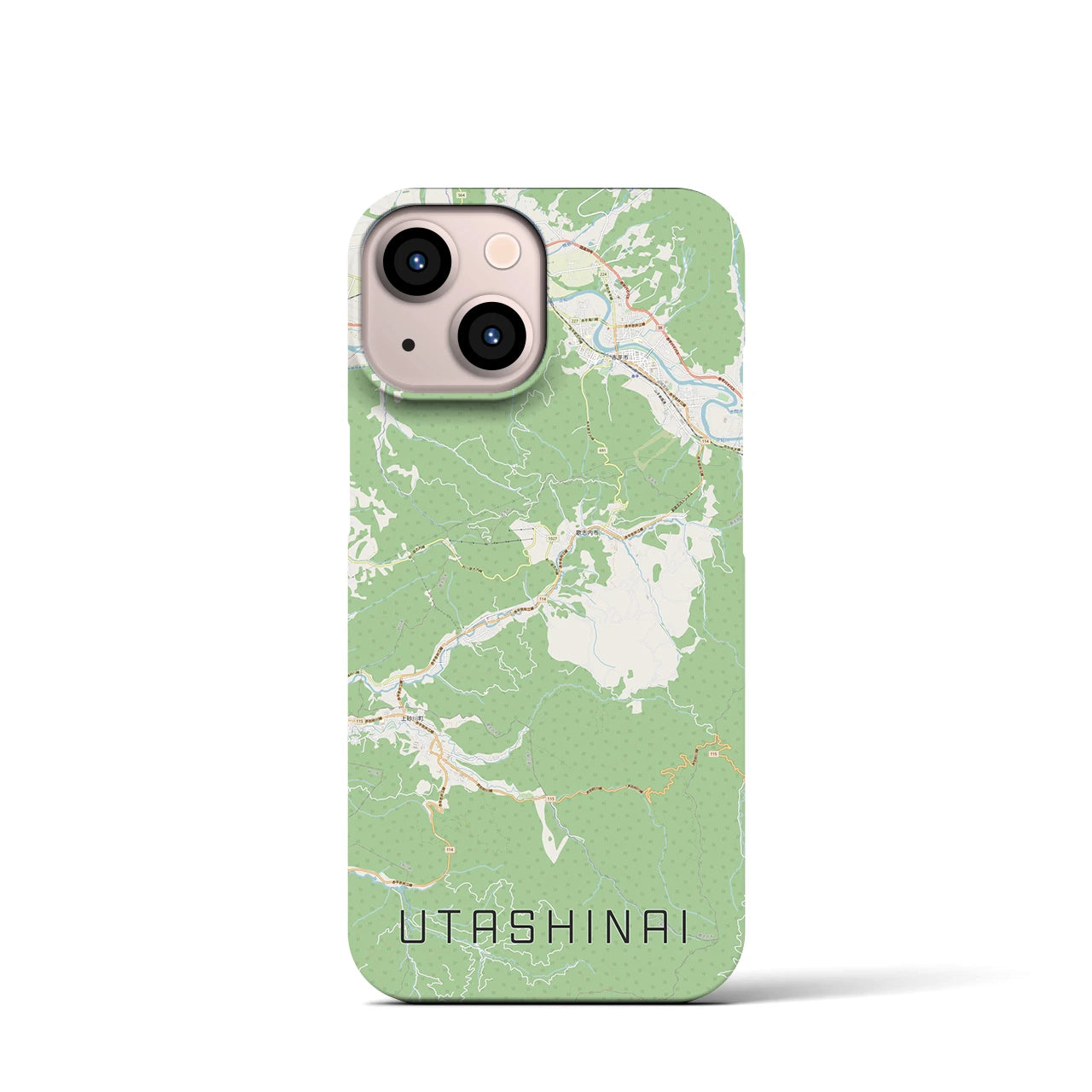 【歌志内（北海道）】地図柄iPhoneケース（バックカバータイプ）