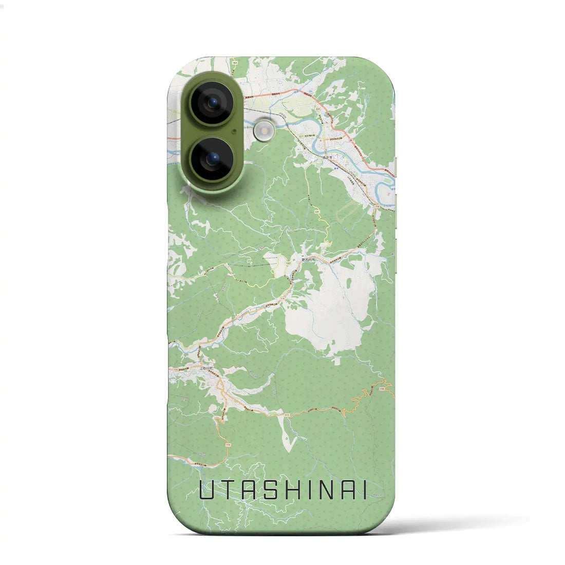 【歌志内（北海道）】地図柄iPhoneケース（バックカバータイプ）ナチュラル・iPhone 17 Pro Max 用