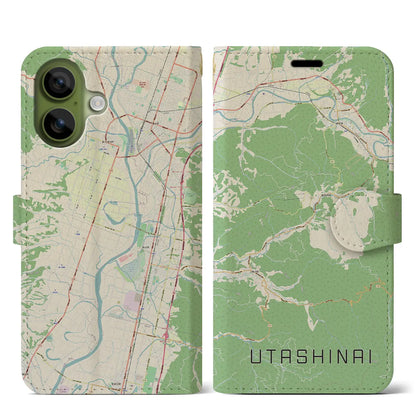 【歌志内（北海道）】地図柄iPhoneケース（手帳タイプ）