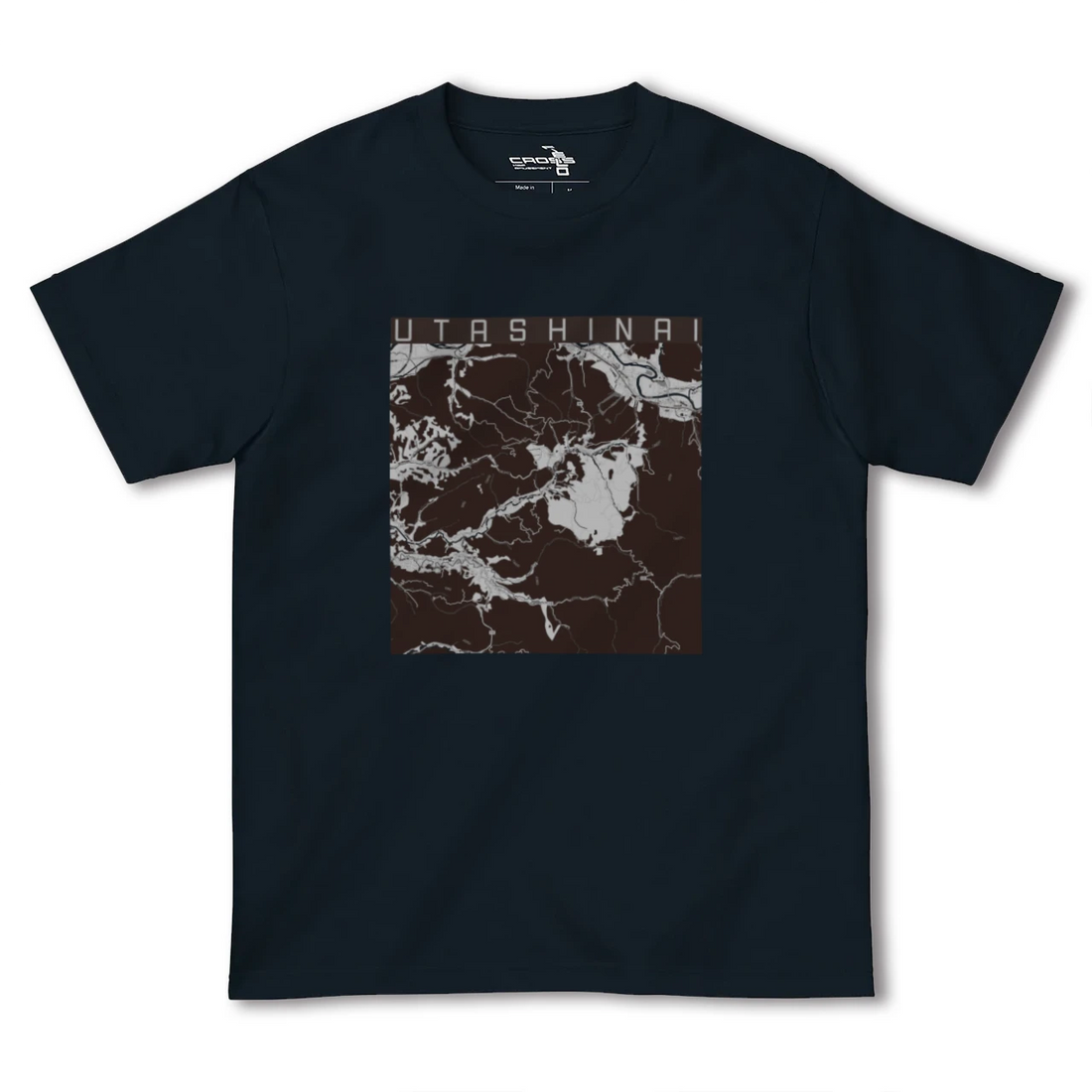 【歌志内(北海道)】地図柄ヘビーウェイトTシャツ