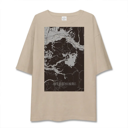 【歌志内（北海道）】地図柄ビッグシルエットTシャツ