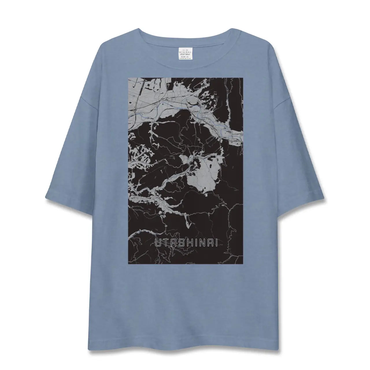 【歌志内（北海道）】地図柄ビッグシルエットTシャツ