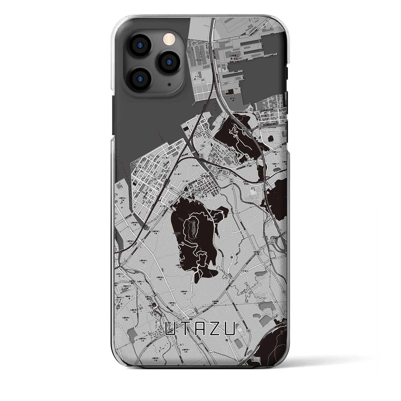 【宇多津（香川県）】地図柄iPhoneケース（クリアタイプ）