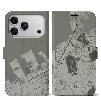 【宇多津（香川県）】地図柄iPhoneケース（手帳タイプ）