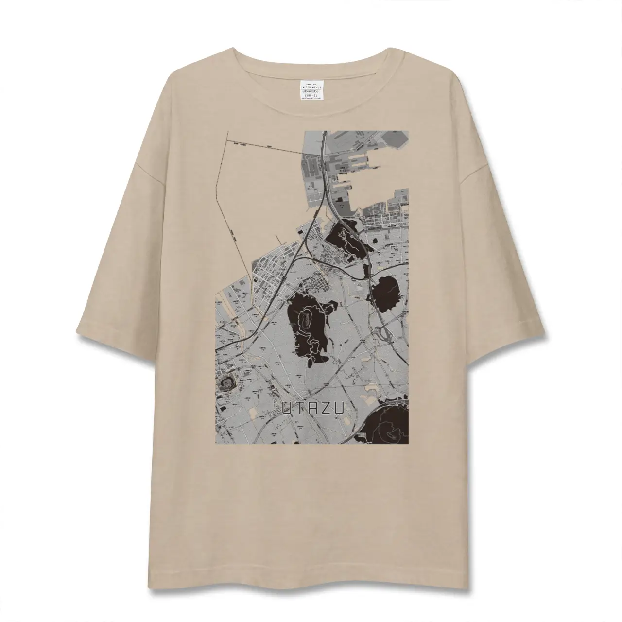 【宇多津（香川県）】地図柄ビッグシルエットTシャツ