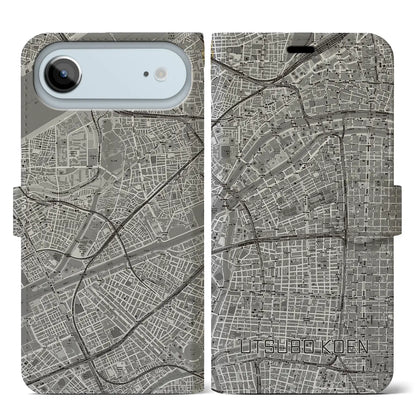 【靱公園（大阪府）】地図柄iPhoneケース（手帳タイプ）