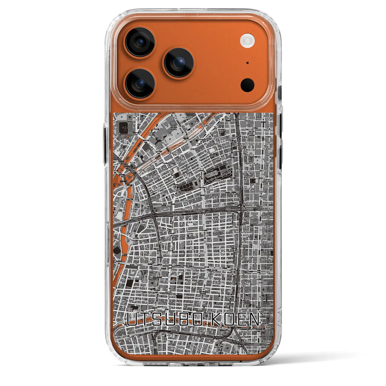 【靱公園（大阪府）】地図柄iPhoneケース（MagSafeタイプ）