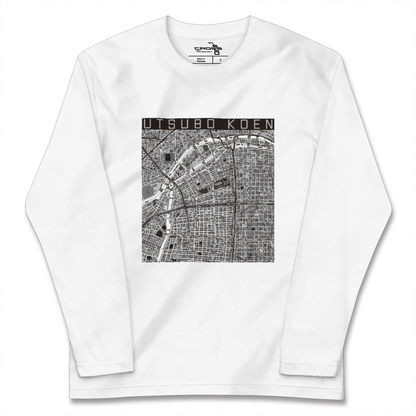 【靱公園（大阪府）】地図柄ロングスリーブTシャツ