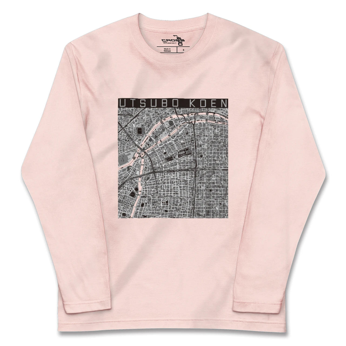 【靱公園（大阪府）】地図柄ロングスリーブTシャツ