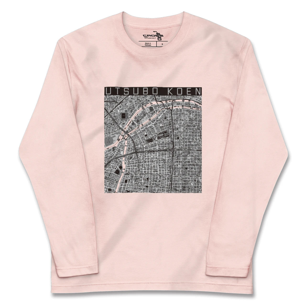 【靱公園（大阪府）】地図柄ロングスリーブTシャツ
